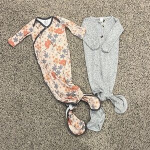 Newborn Knotted gowns Copper Pearl and Lou Lou